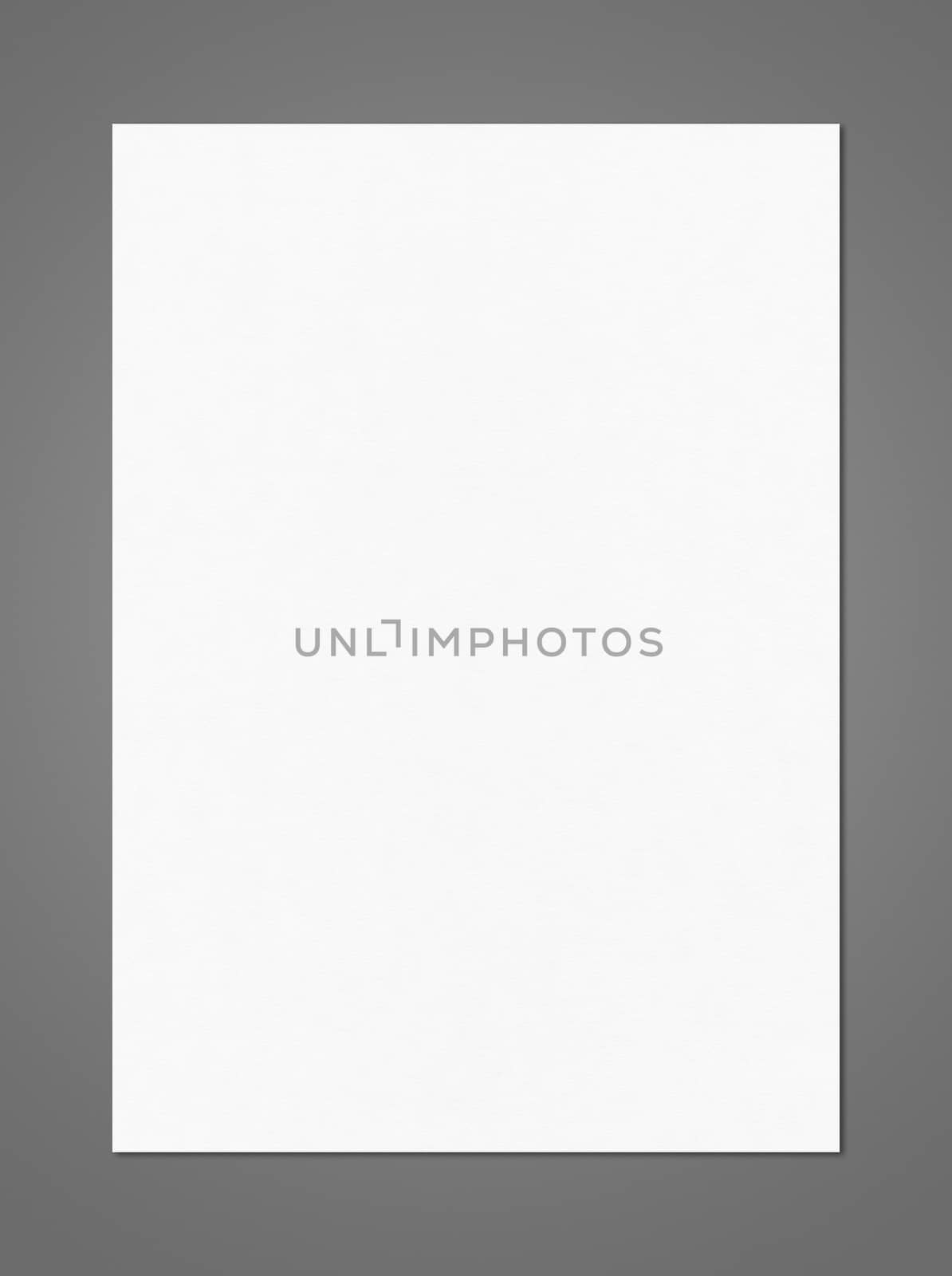 Blank White A4 paper sheet mockup template isolated on dark grey background