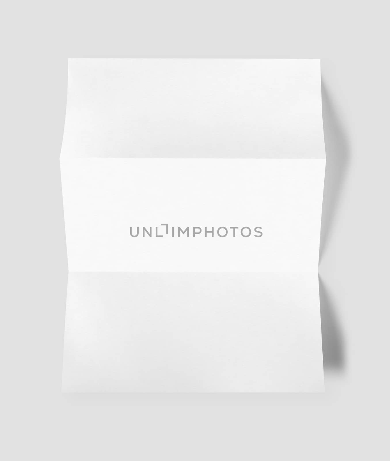 Blank folded White A4 paper sheet mockup template by daboost