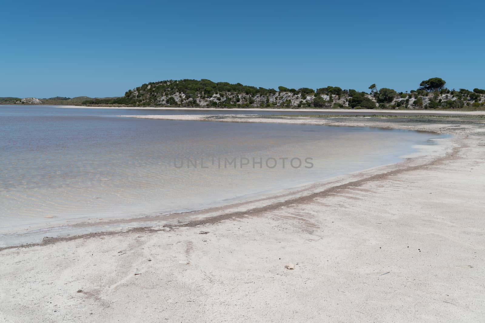 Landscape around the salt lakes of Rottnest Island, Western Australia