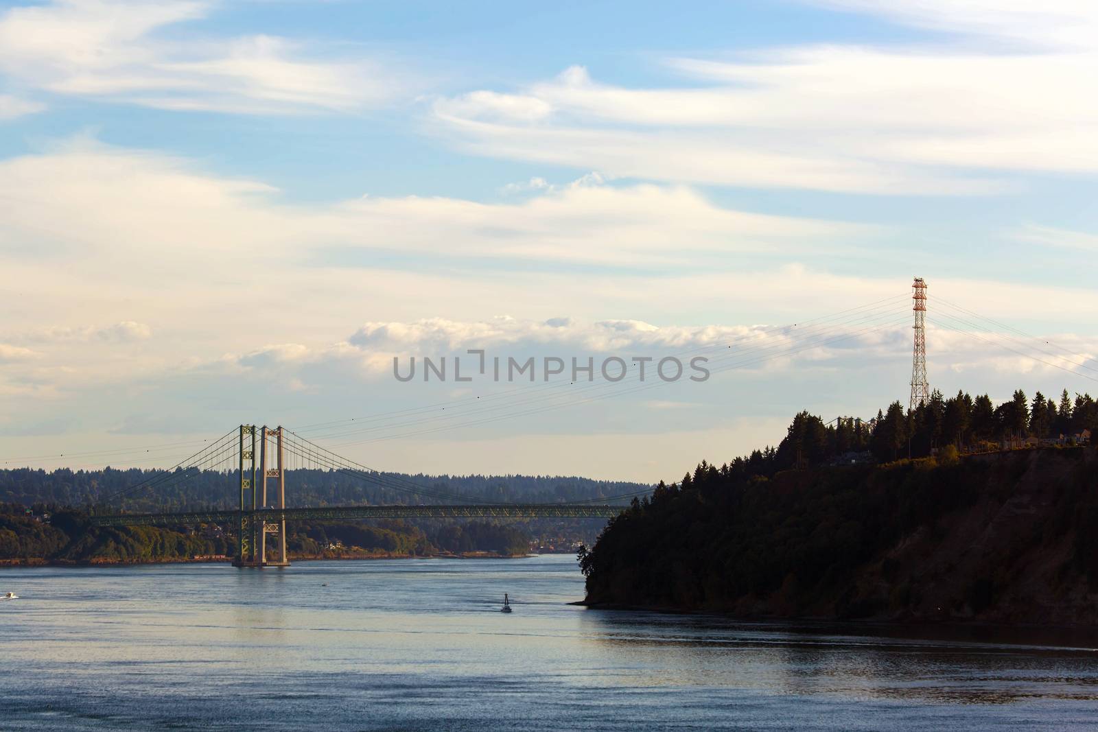 Narrows Bridge from Point Defiance by jpldesigns