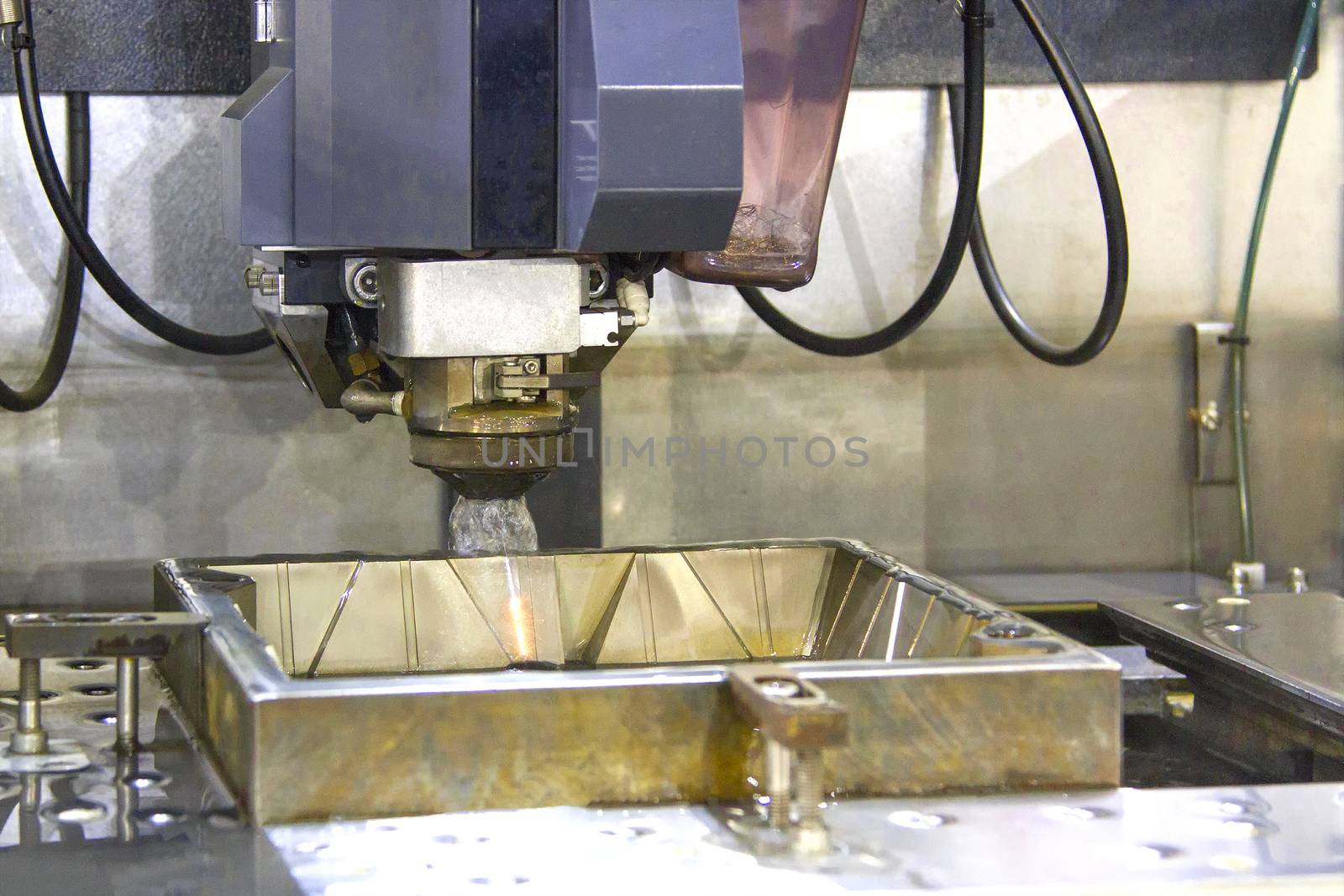 CNC wire cutter works in slender cutting of metal. by TakerWalker