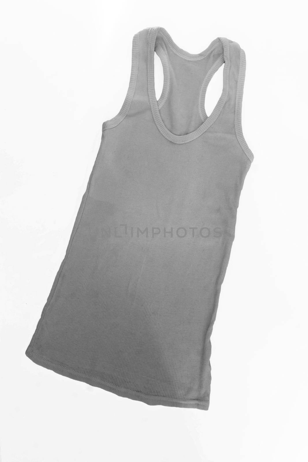 Sleeveless shirt isolated on white background.