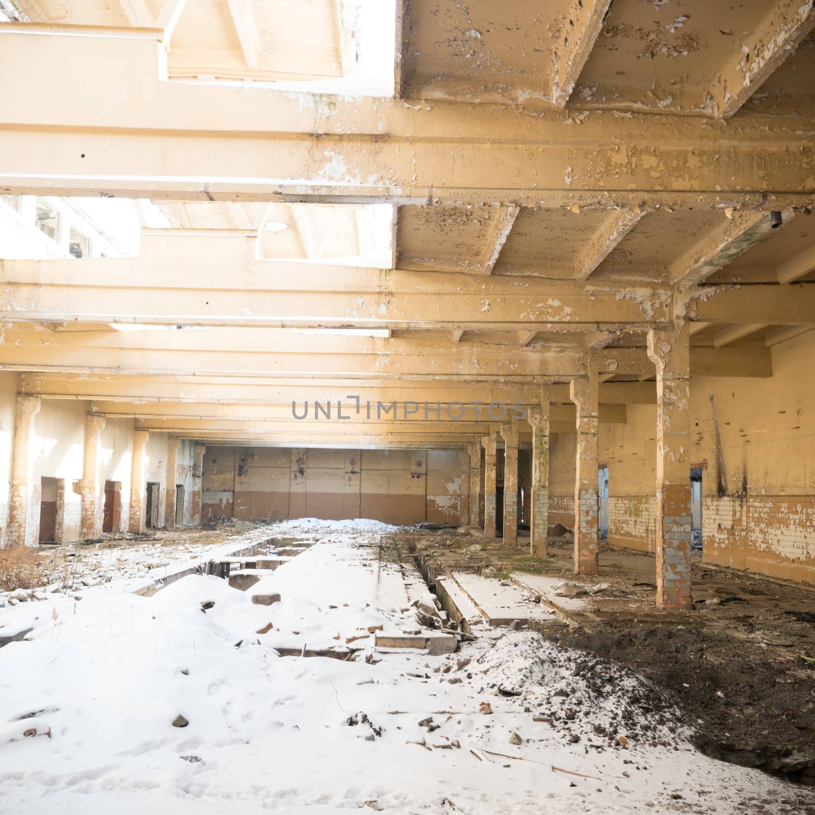 ruins of a very heavily polluted industrial factory, industrial series