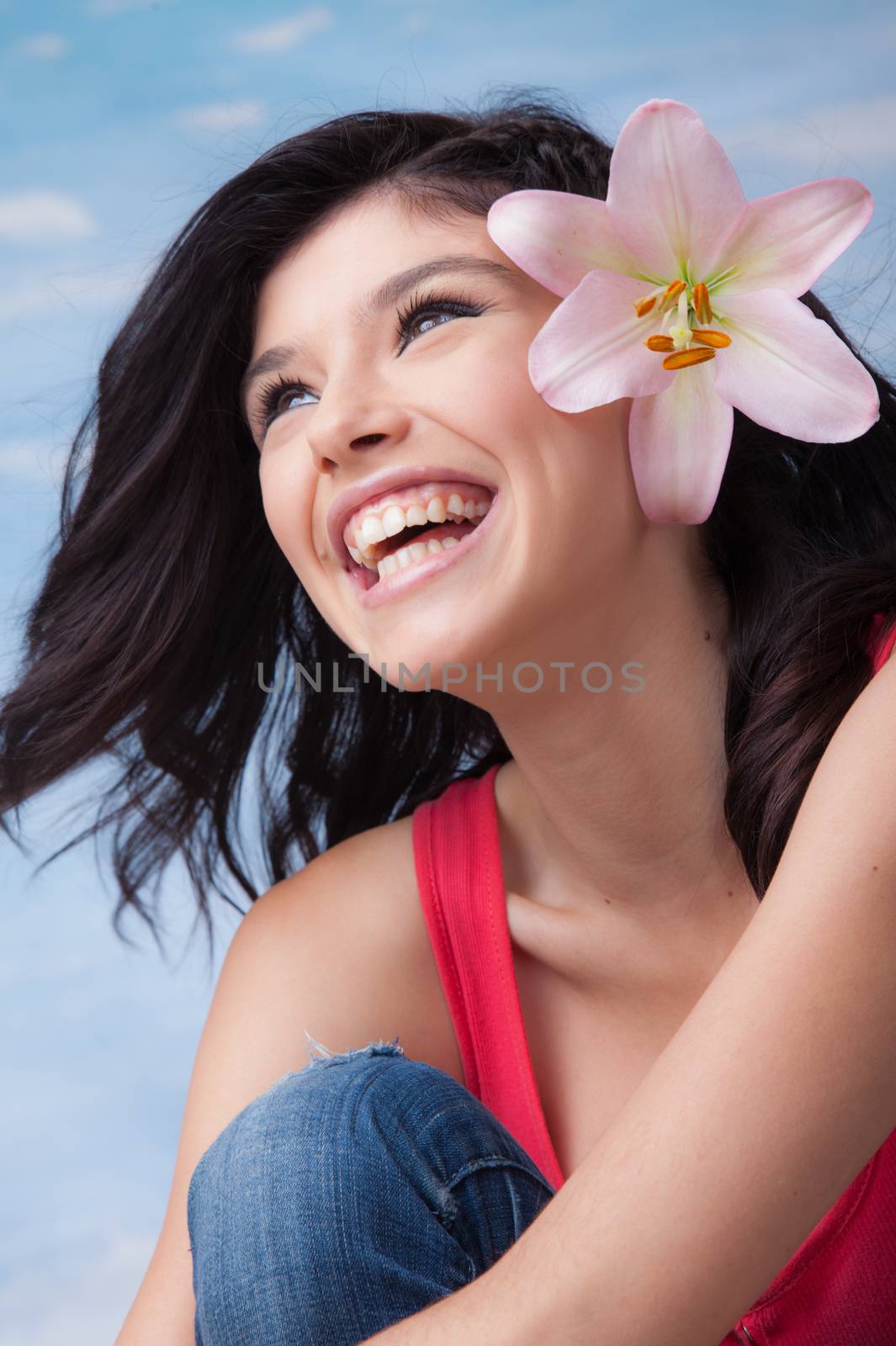 Young Laughing Girl Lilium by vilevi