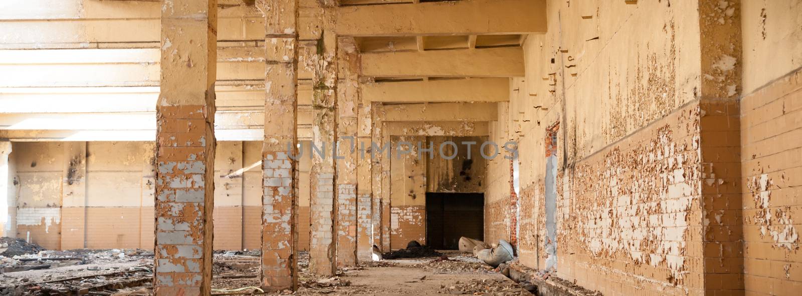 ruins of a very heavily polluted industrial factory, industrial series