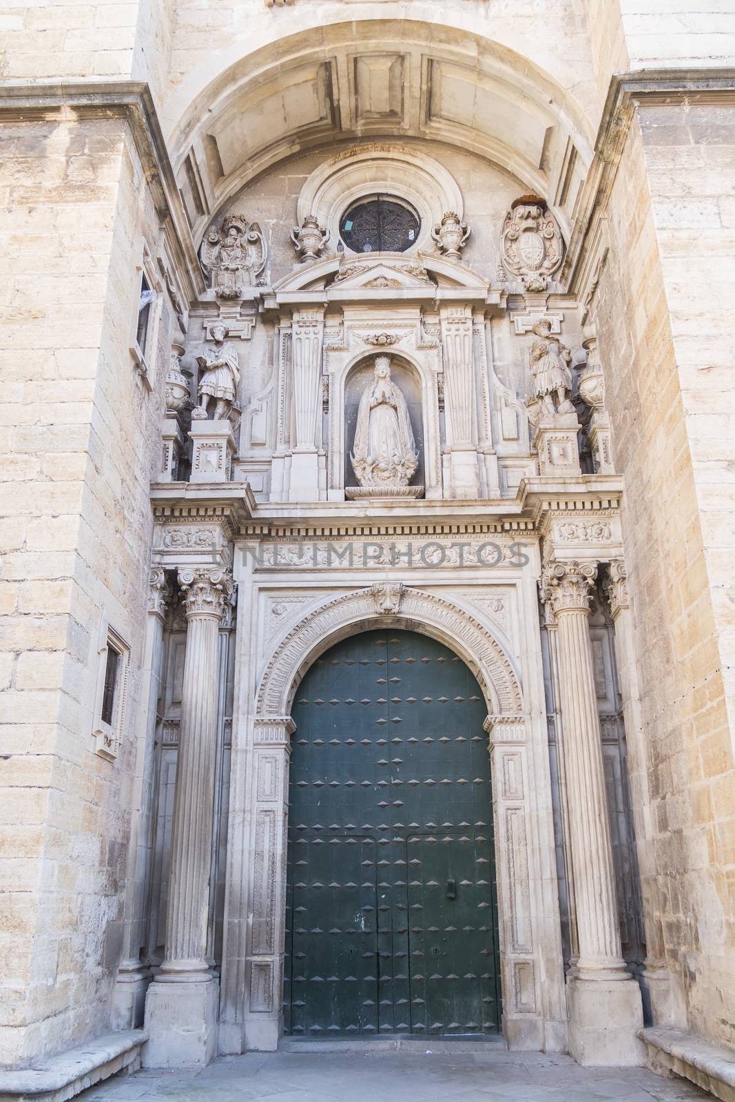 Jaen Assumption catheral frontal facade entrance, Spain by max8xam