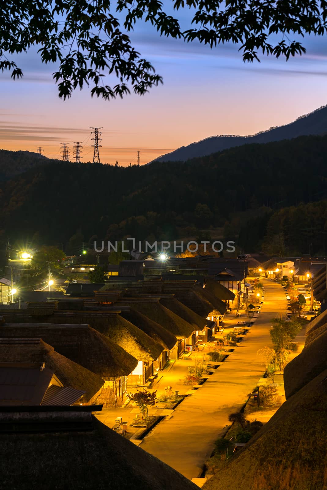 Sunset  at Ouchujuku Village Fukushima Japan