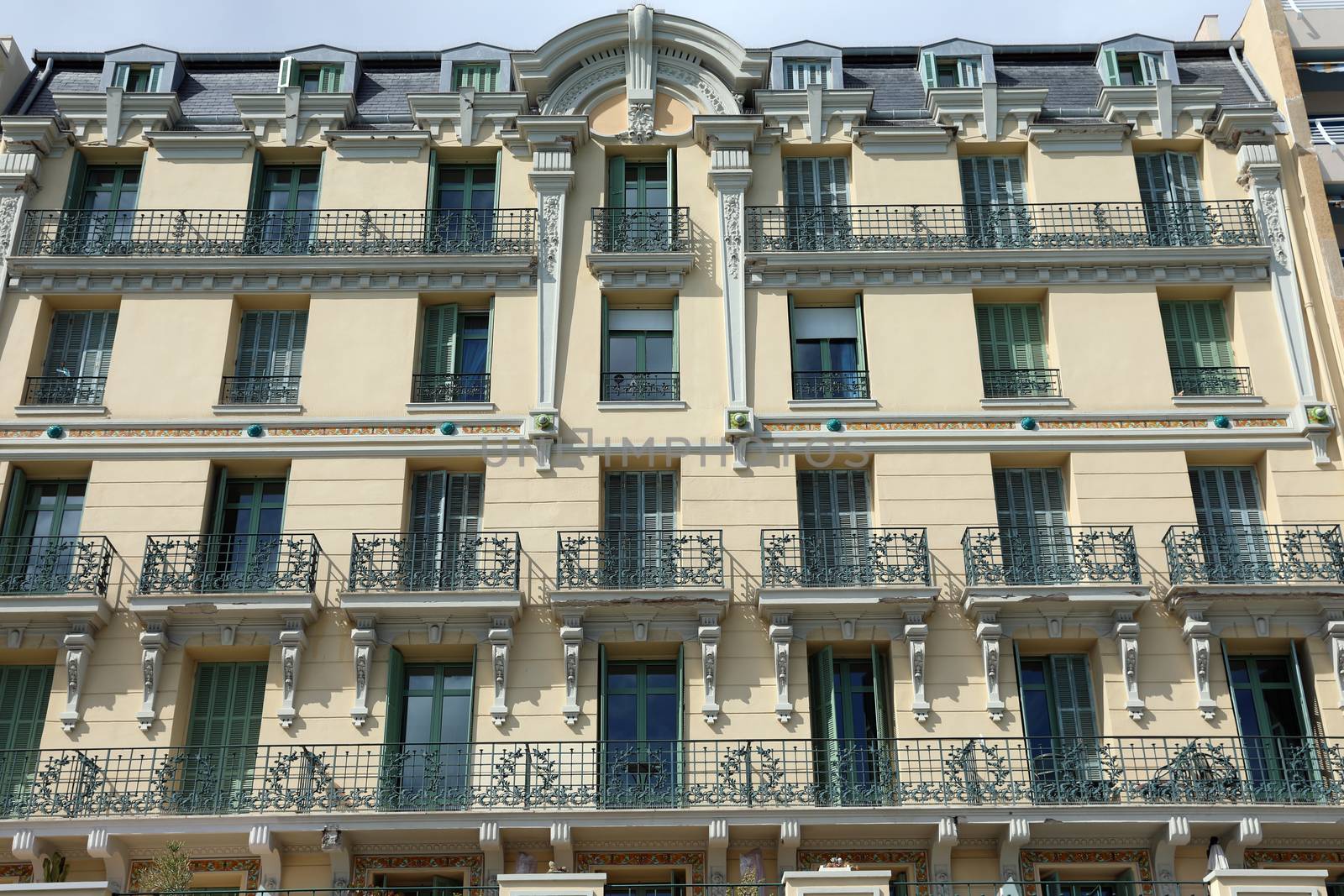 Facade of Traditional French Riviera Building by bensib