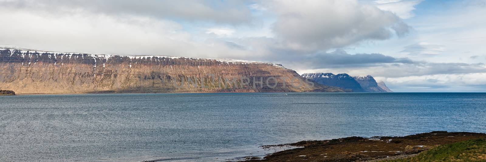 Mountains and fjord of Iceland by LuigiMorbidelli