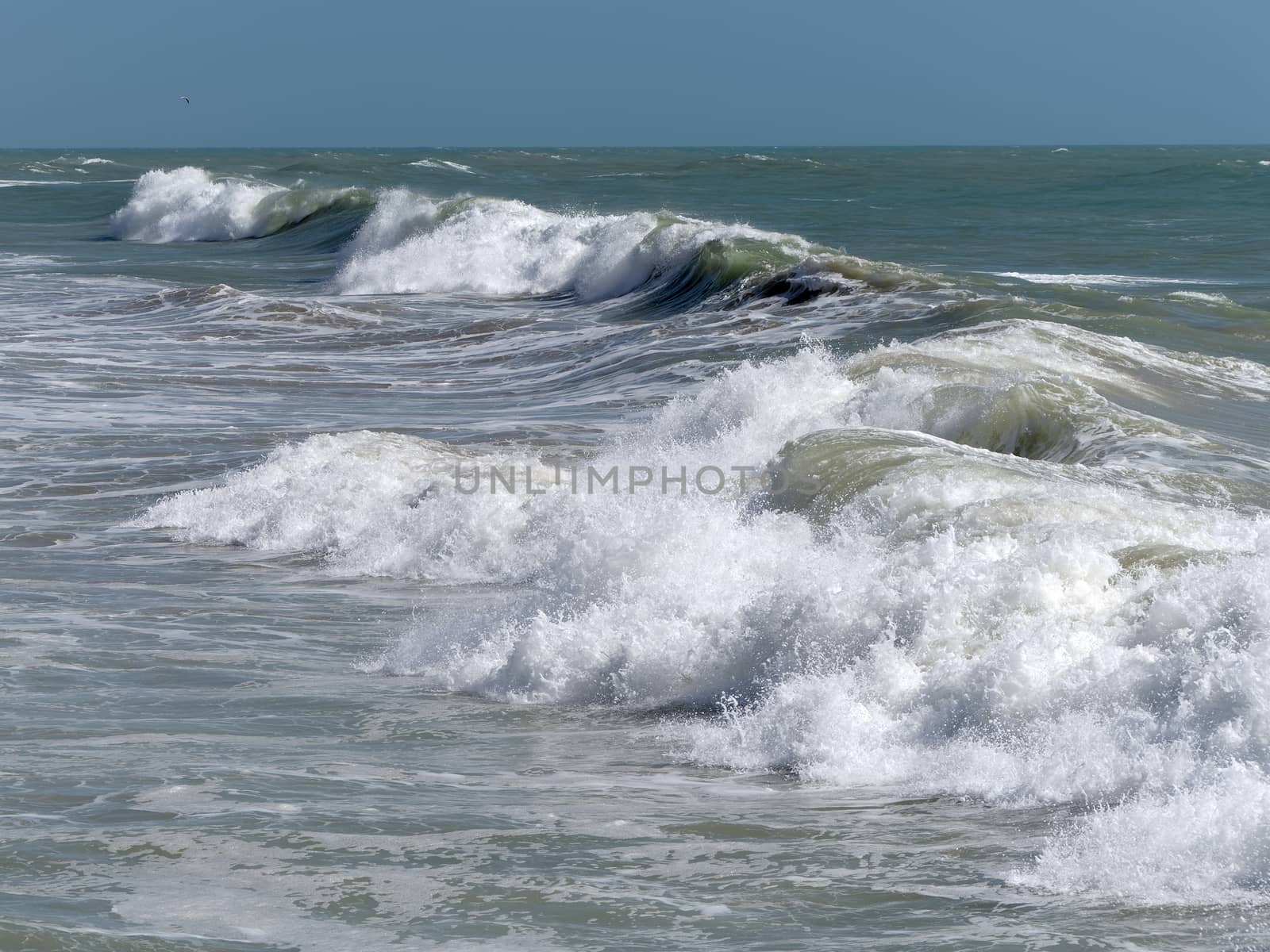 ALBUFEIRA, SOUTHERN ALGARVE/PORTUGAL - MARCH 10 : View of the Sea at Albufeira in Portugal on March 10, 2018