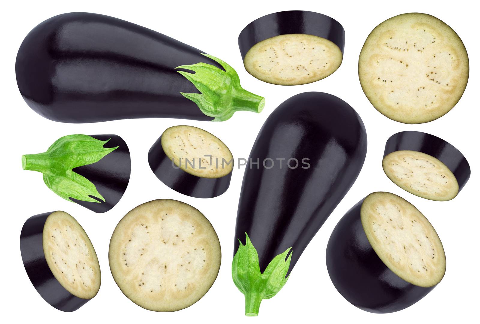 Eggplant isolated on white background by xamtiw