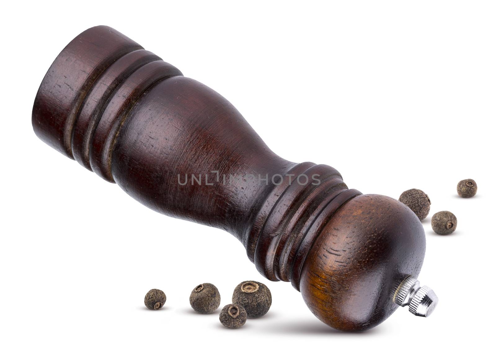 Pepper mill isolated on white background by xamtiw