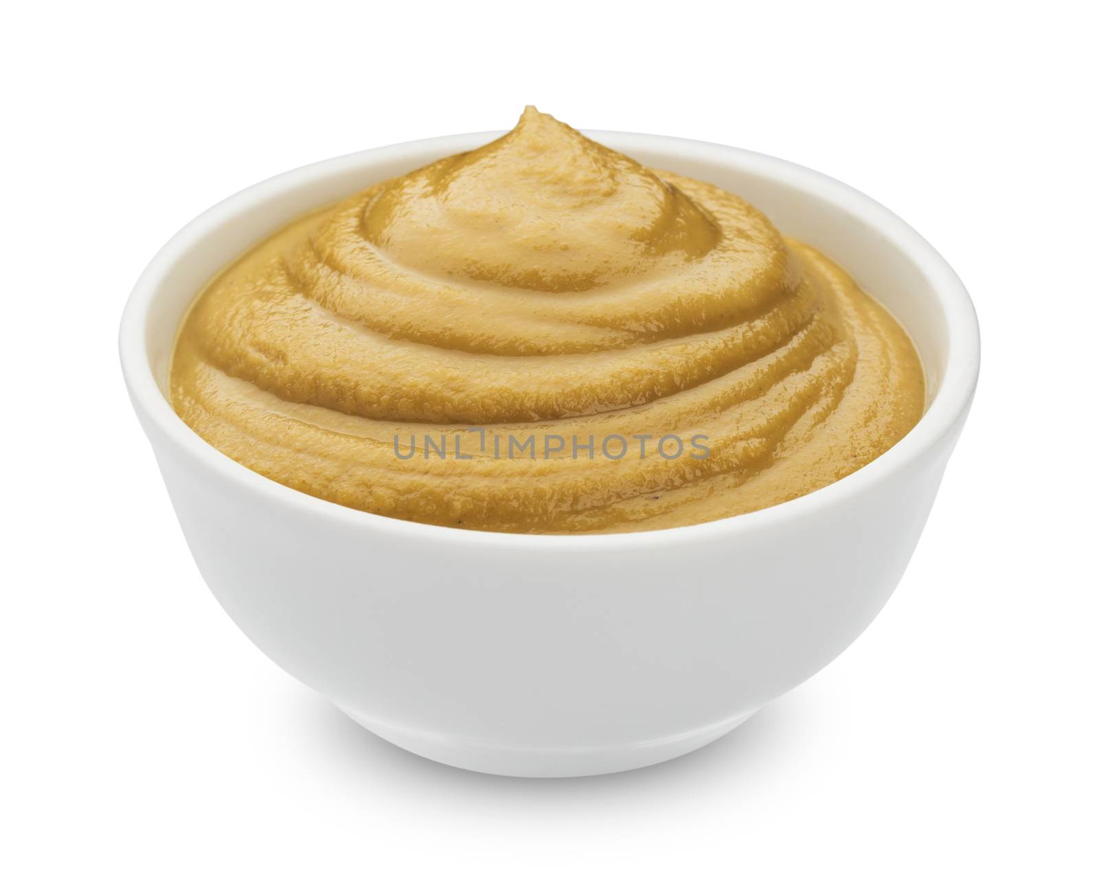 Mustard isolated on white background with clipping path