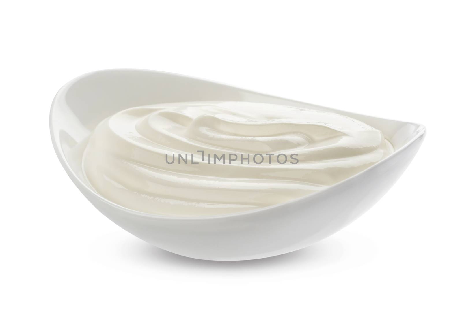 Sour cream isolated on white background by xamtiw