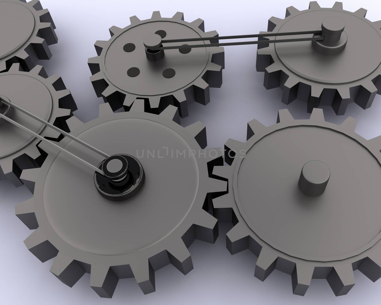 3D Rendering of Gears by nmarques74