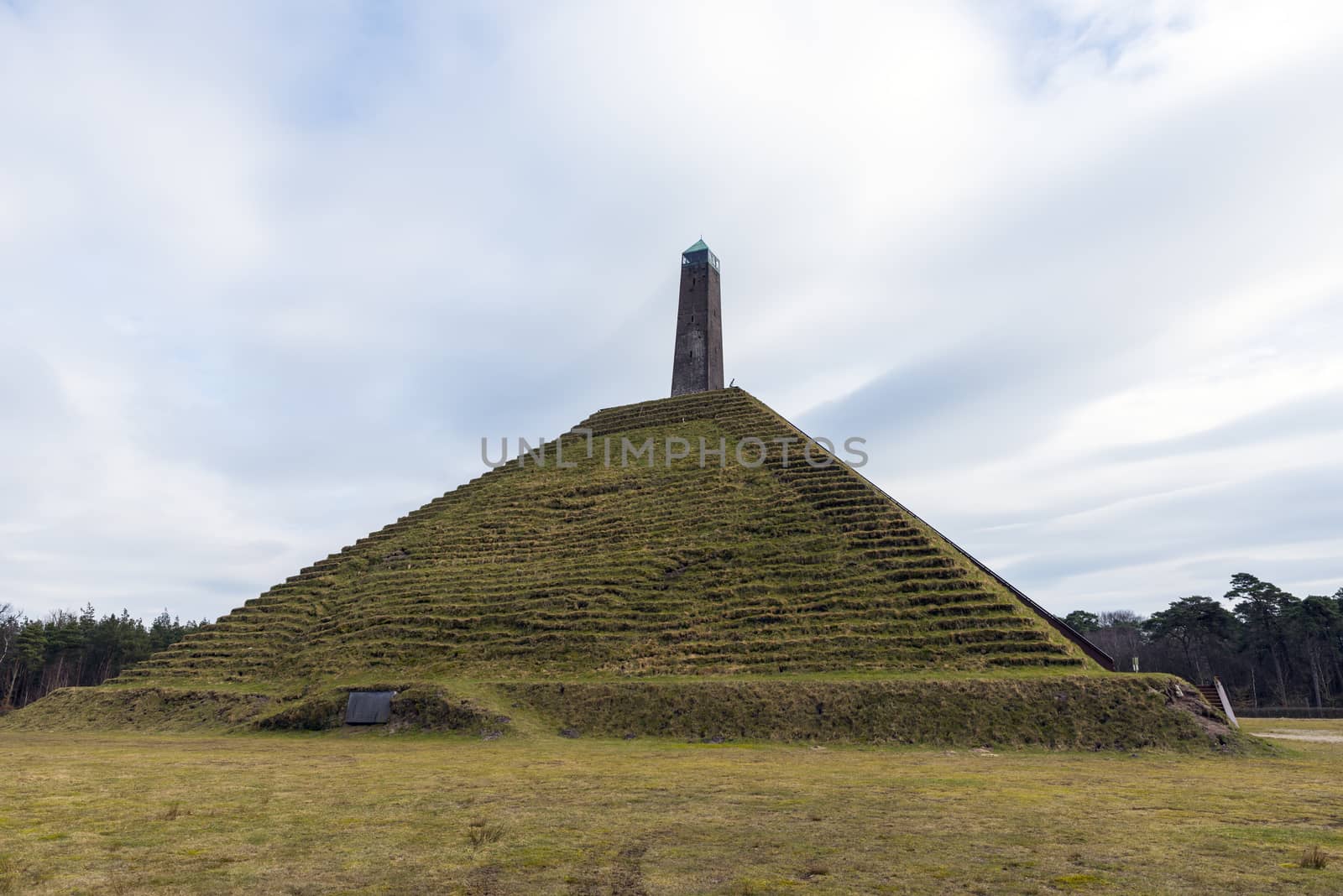 pyramid of Austerlitz on Utrechtse Heuvelrug in the Netherlands, this is build as a tribute to Napoleon in 1804 in the forest of Zeist near Woudenberg in Holland