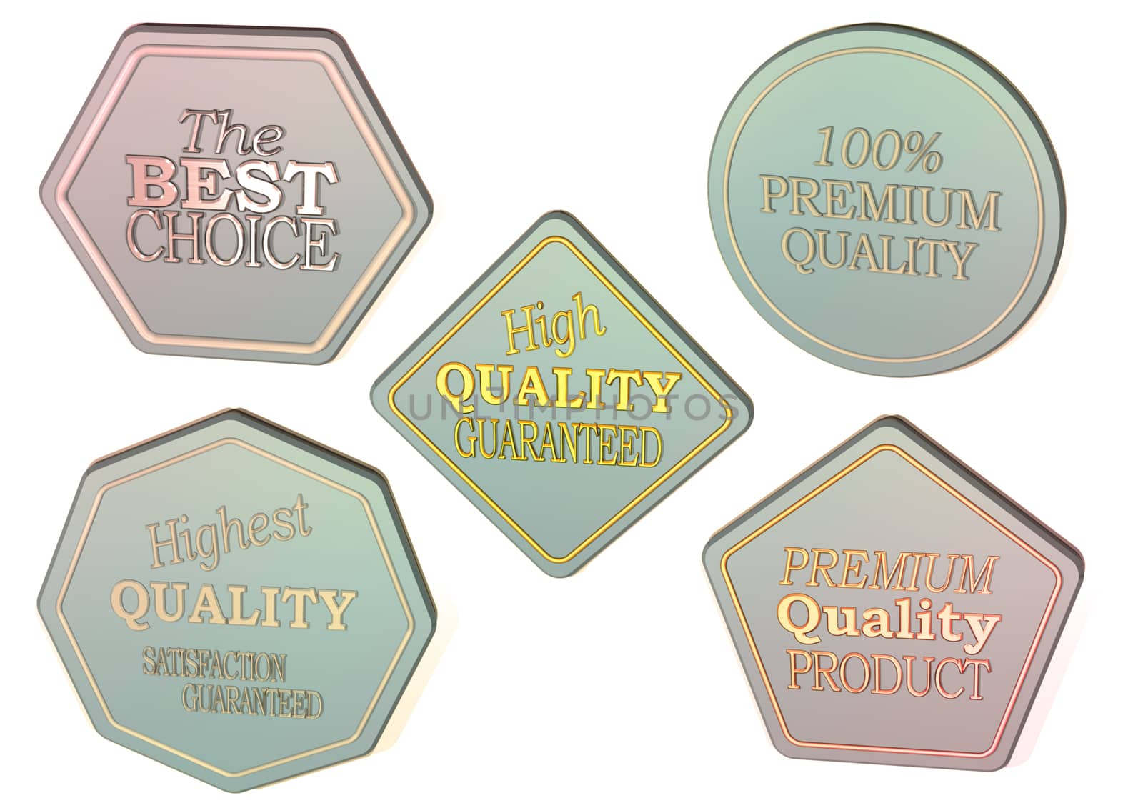 Set of Sale product badges. 3D rendering. by richter1910