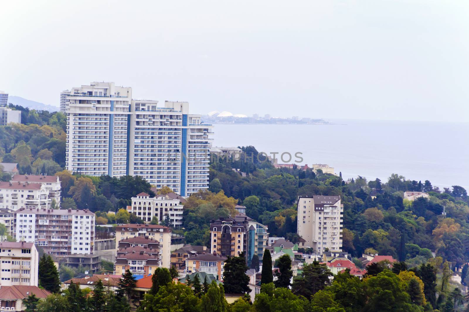 Panorama of Russian town Sochi by Julialine