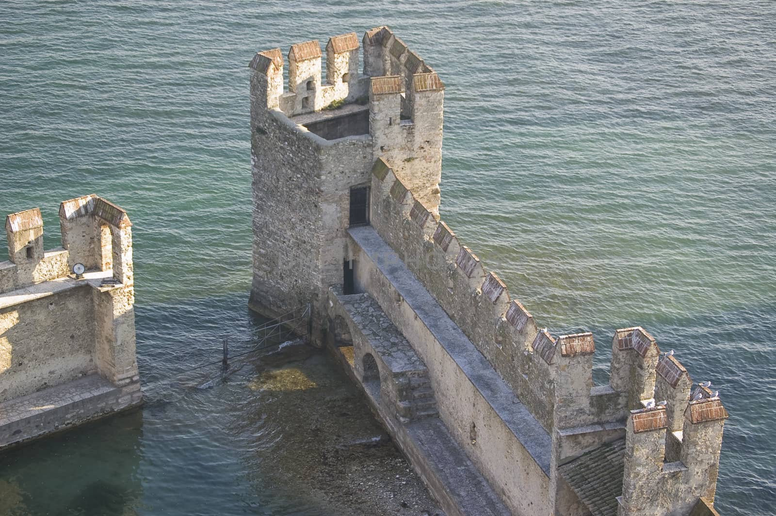 The old fortification located on the Garda's lake in Lazise, Italy