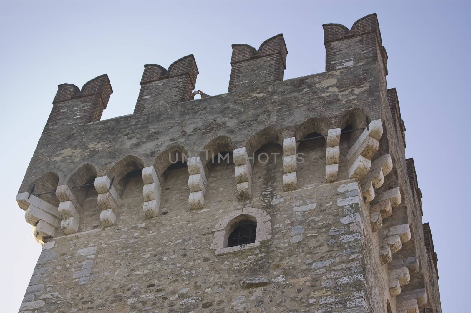 The old fortification located on the Garda's lake in Lazise, Italy