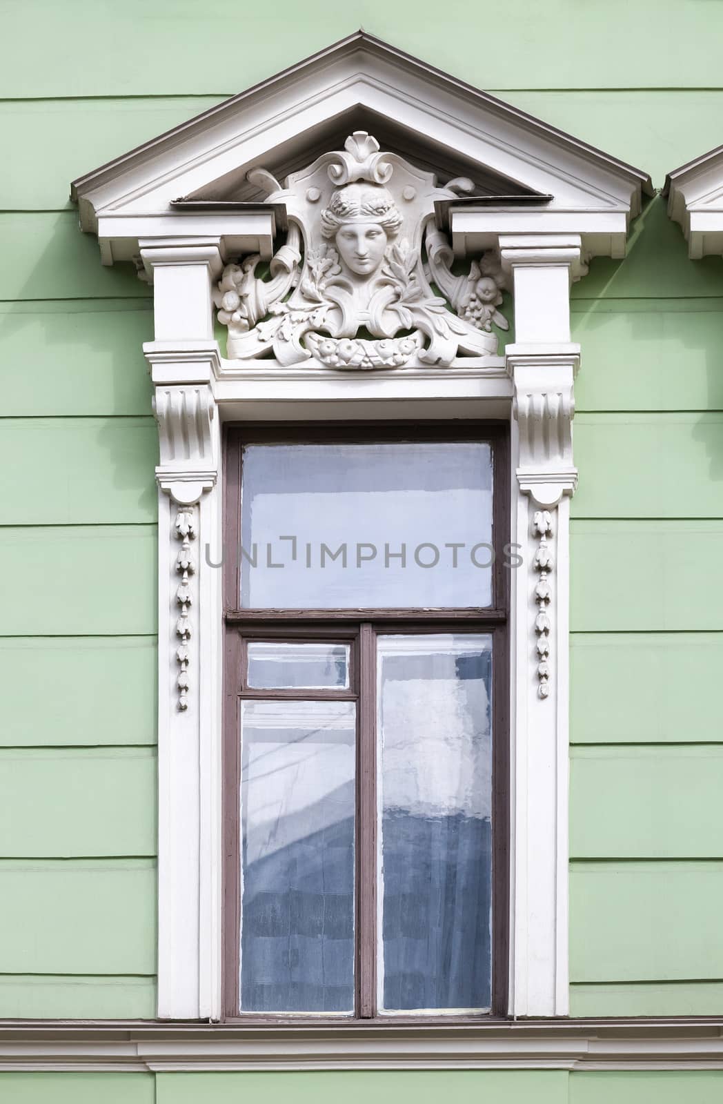 Architecture detail, window of an old building, Saint-Petersburg, Russia