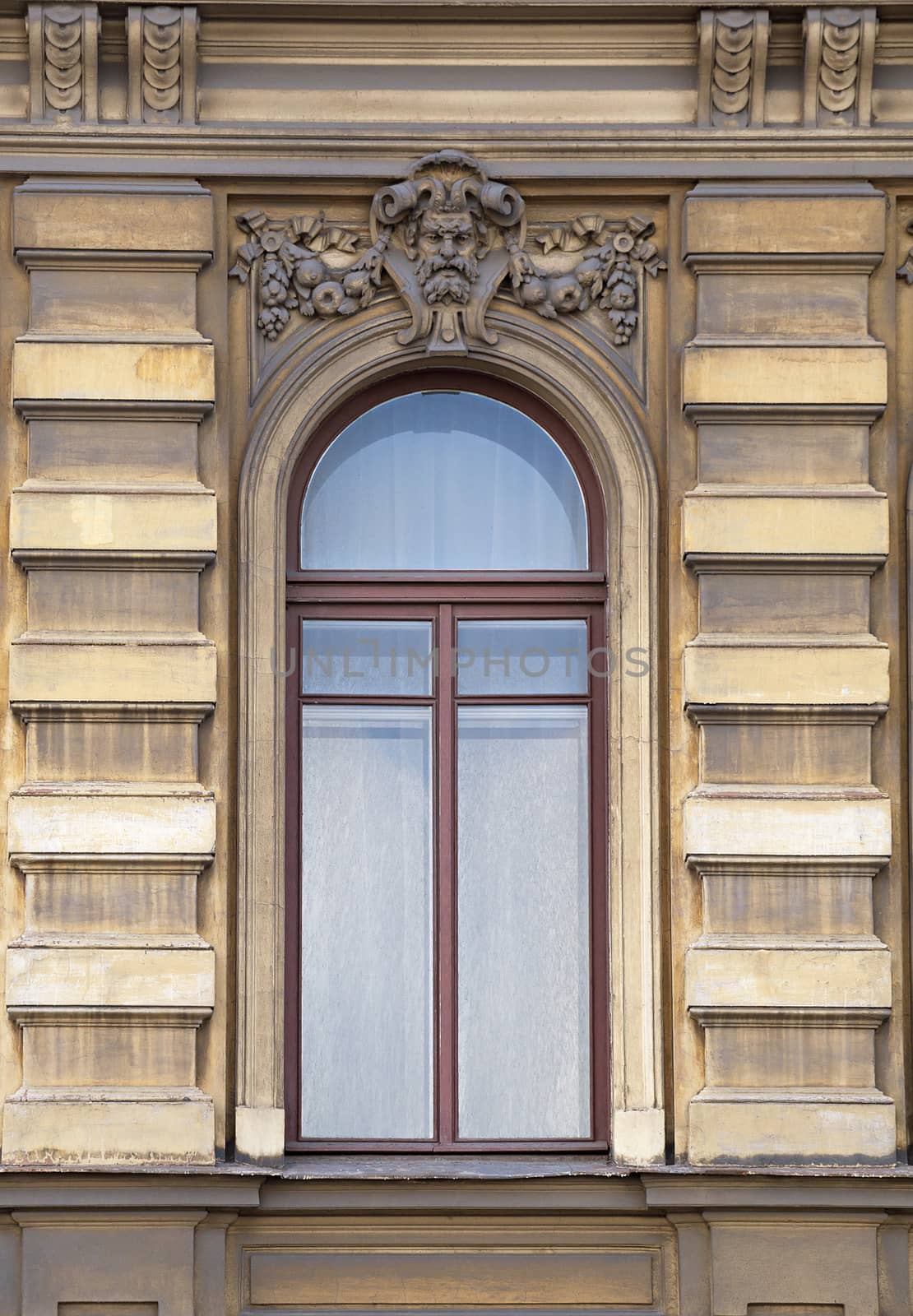 Architecture detail, window of an old building, Saint-Petersburg, Russia