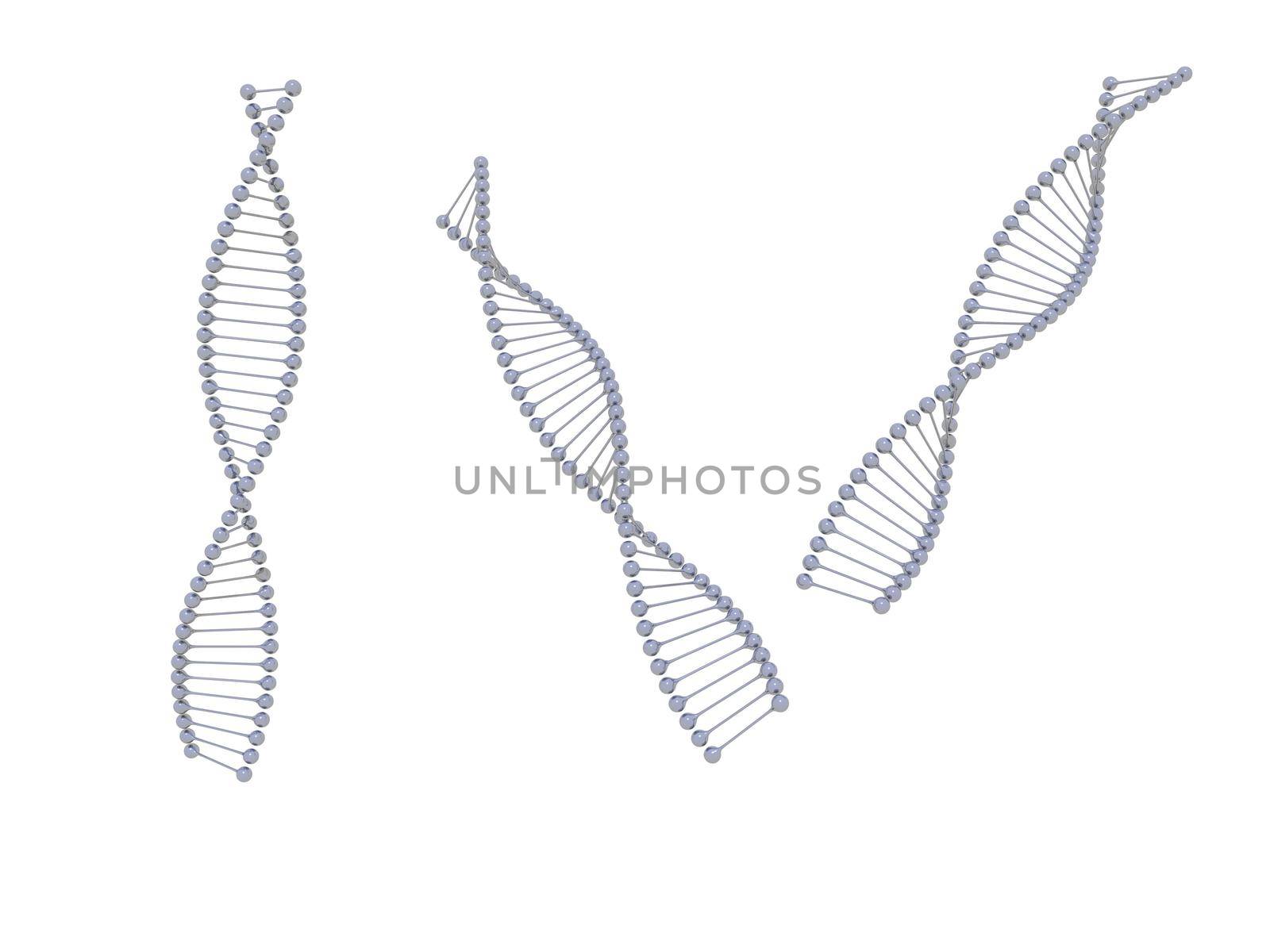 dna symbol grey on it isolated in white background - 3d rendering