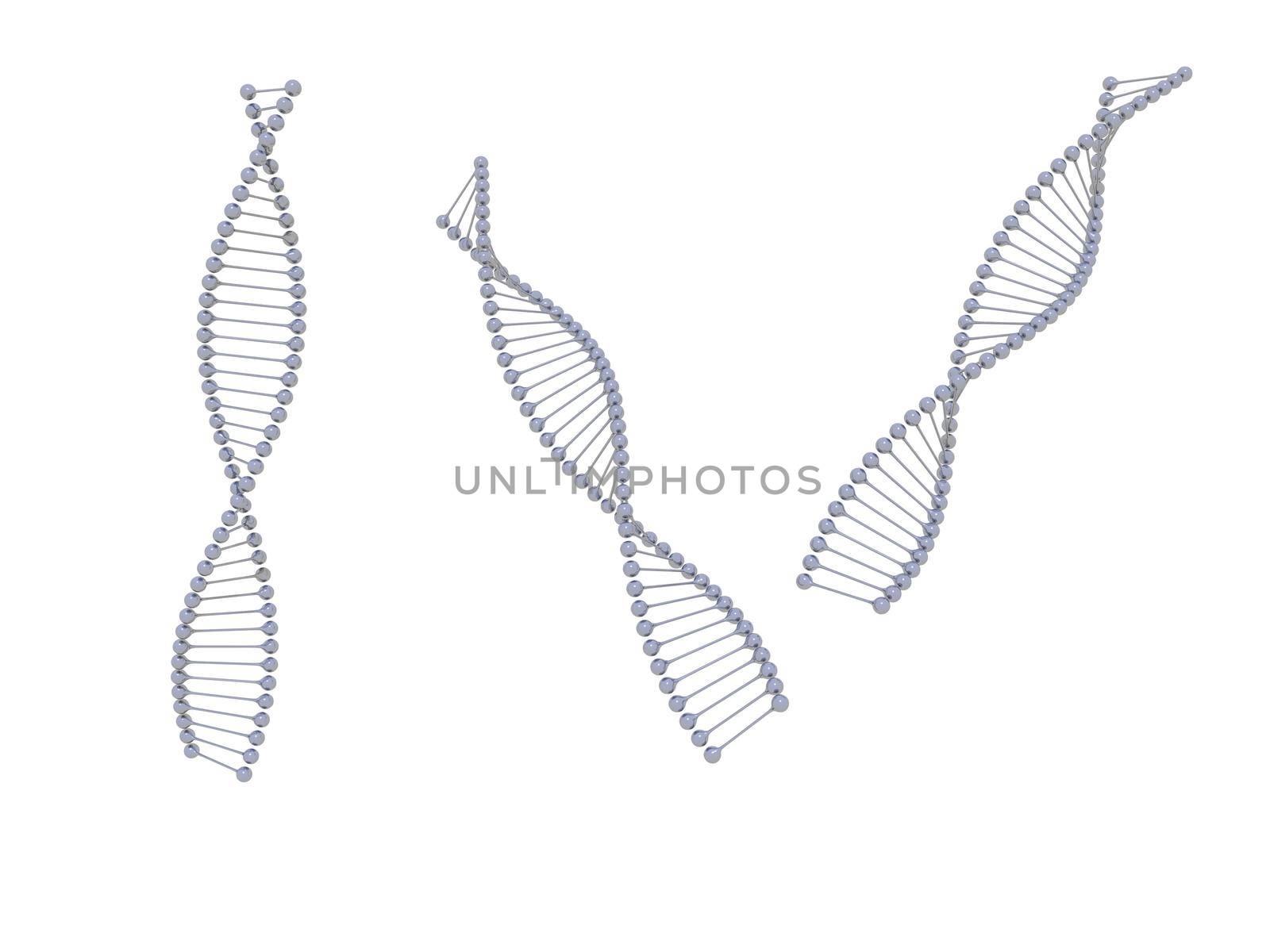 dna symbol on it isolated in white background - 3d rendering by mariephotos