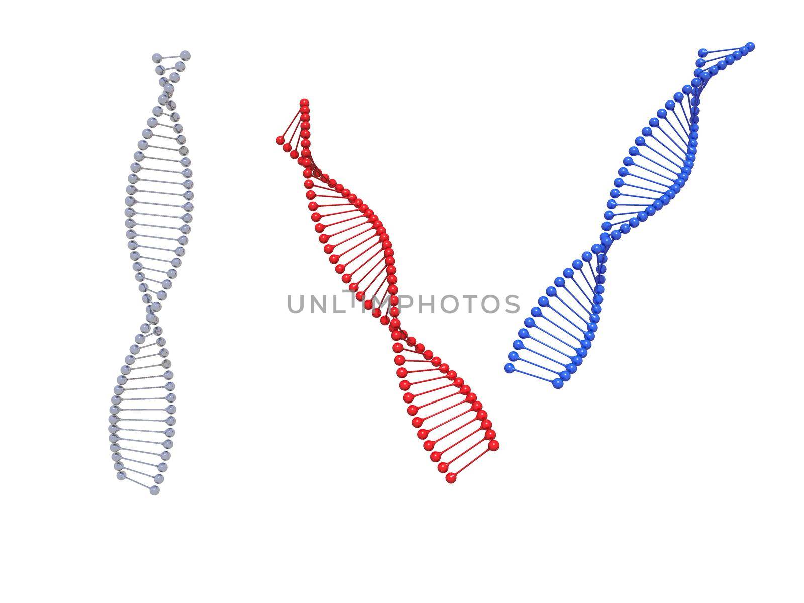 dna symbol on it isolated in white background - 3d rendering by mariephotos