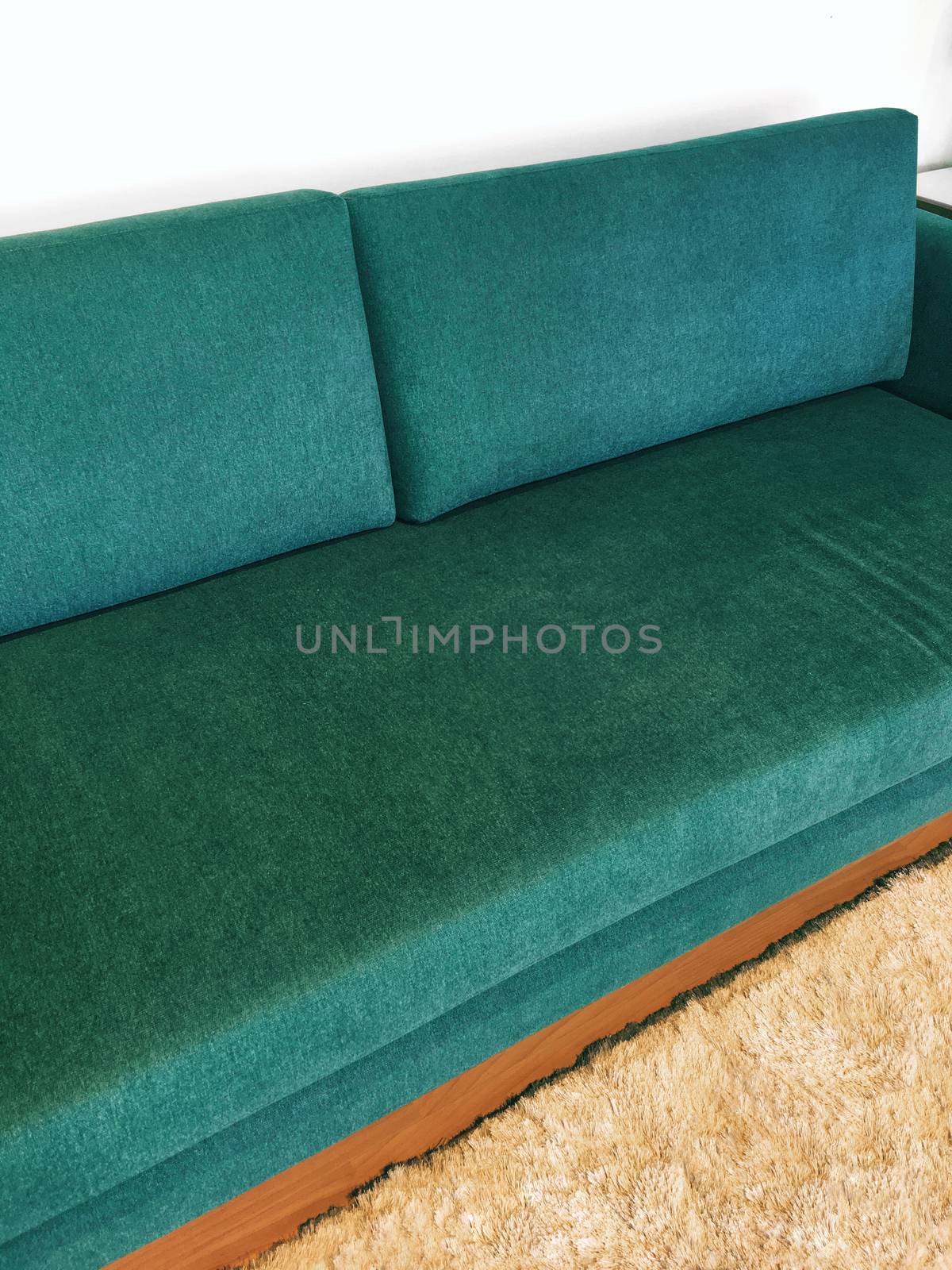 Retro style simple green sofa by anikasalsera