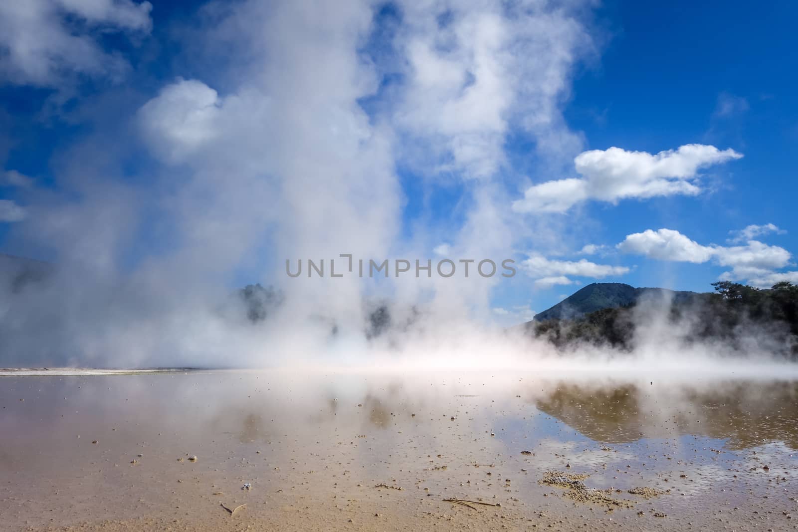 Steaming lake in Waiotapu, Rotorua, New Zealand by daboost