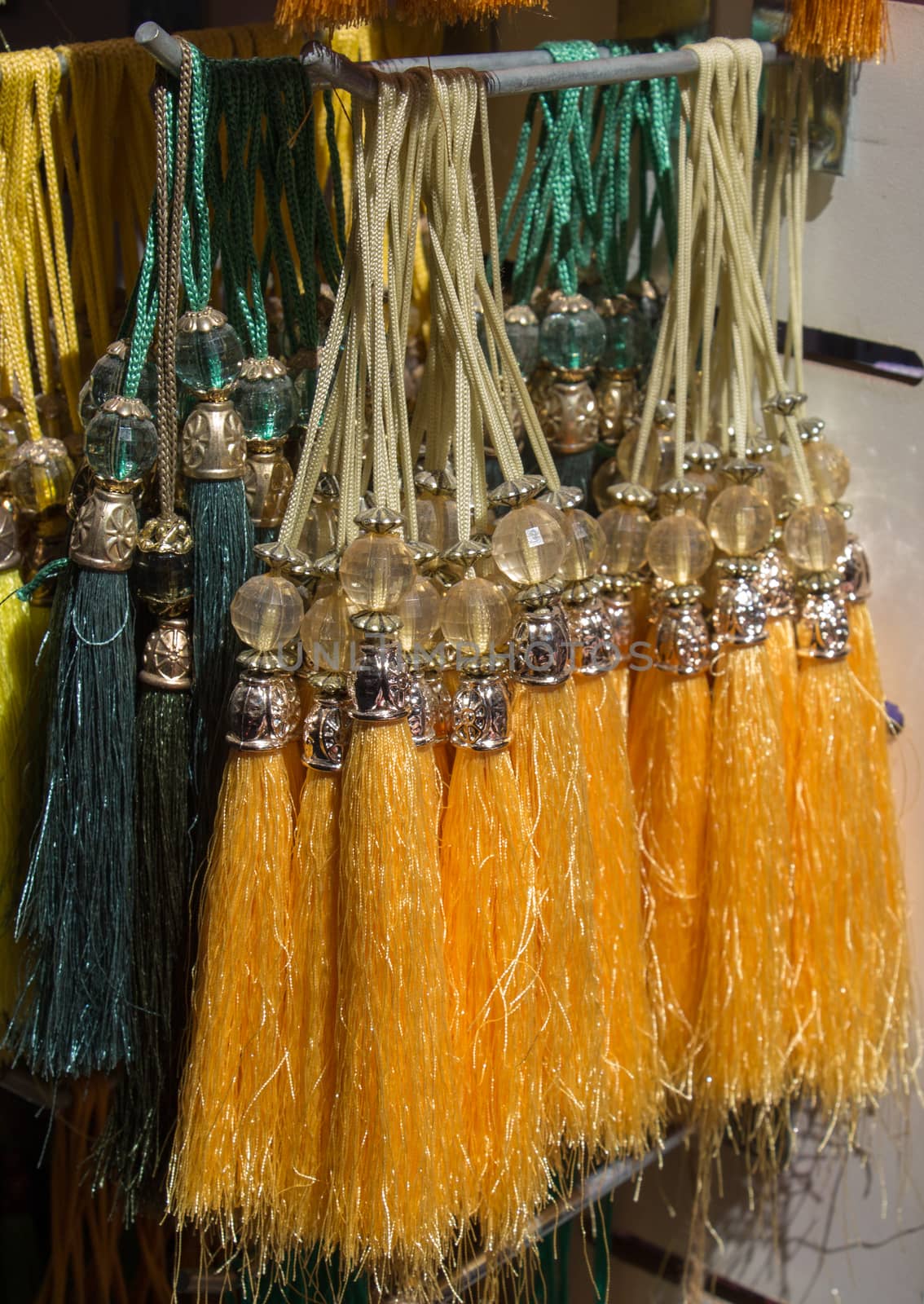 Selection of Ottoman Turkish traditional tassels in various colors