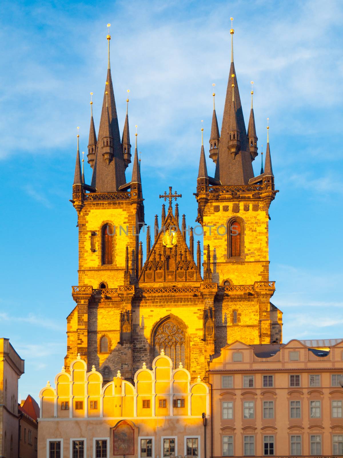 Church of Our Lady before Tyn. View from Old Town Square, Prague, Czech Republic.