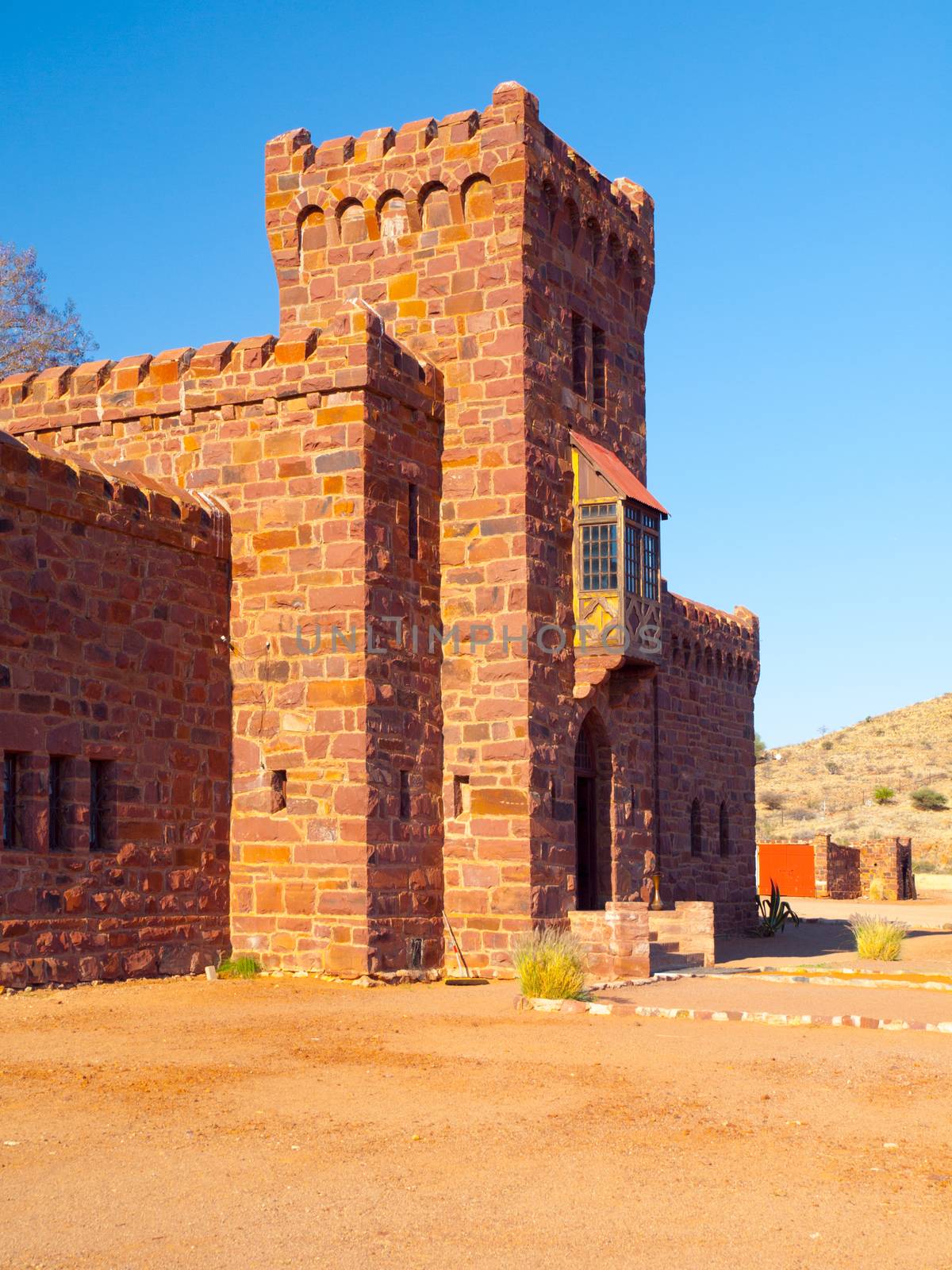 Duwisib castle. Pseudo-medieval fortress in southern Namibia, Africa by pyty