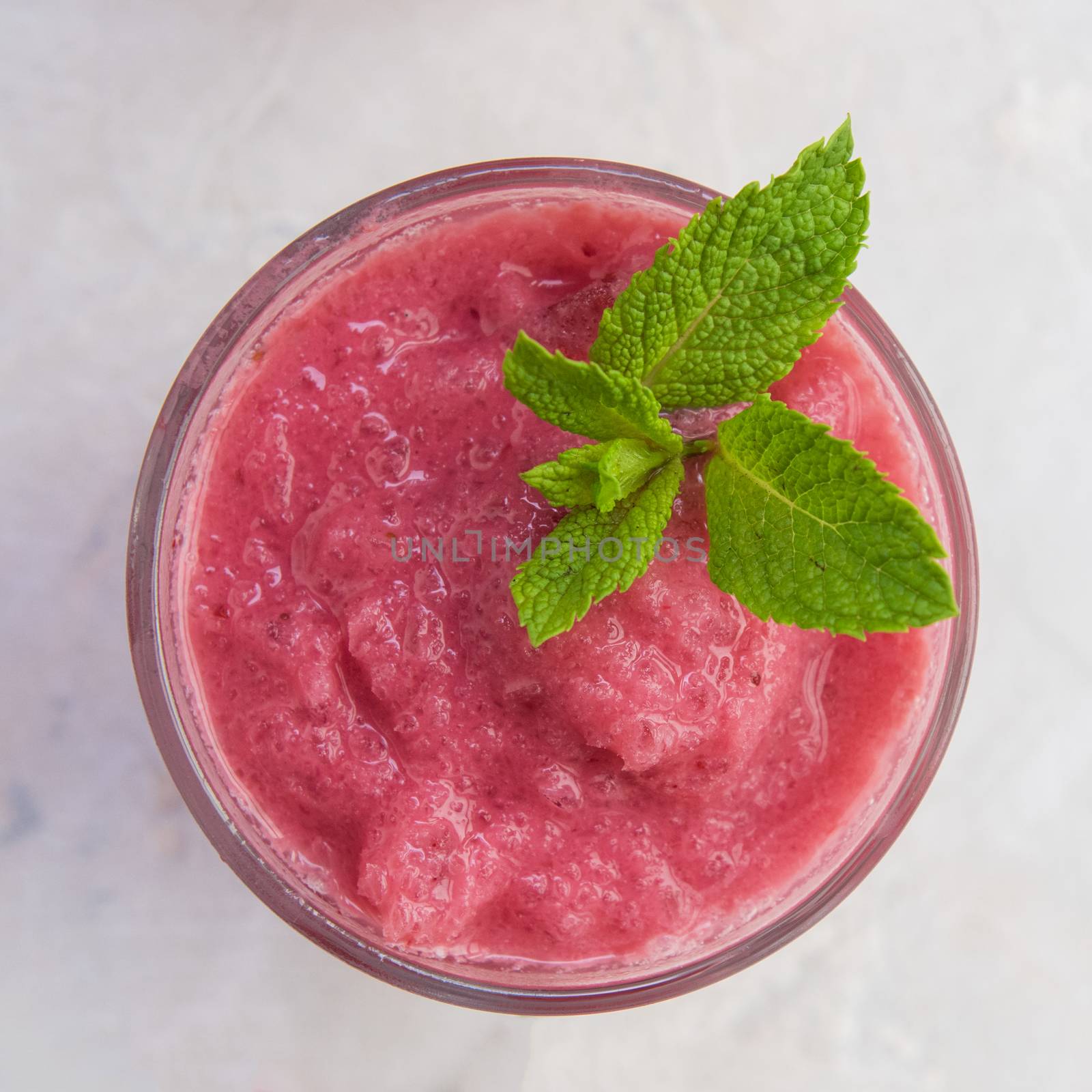 Strawberry smoothie with mint by rusak