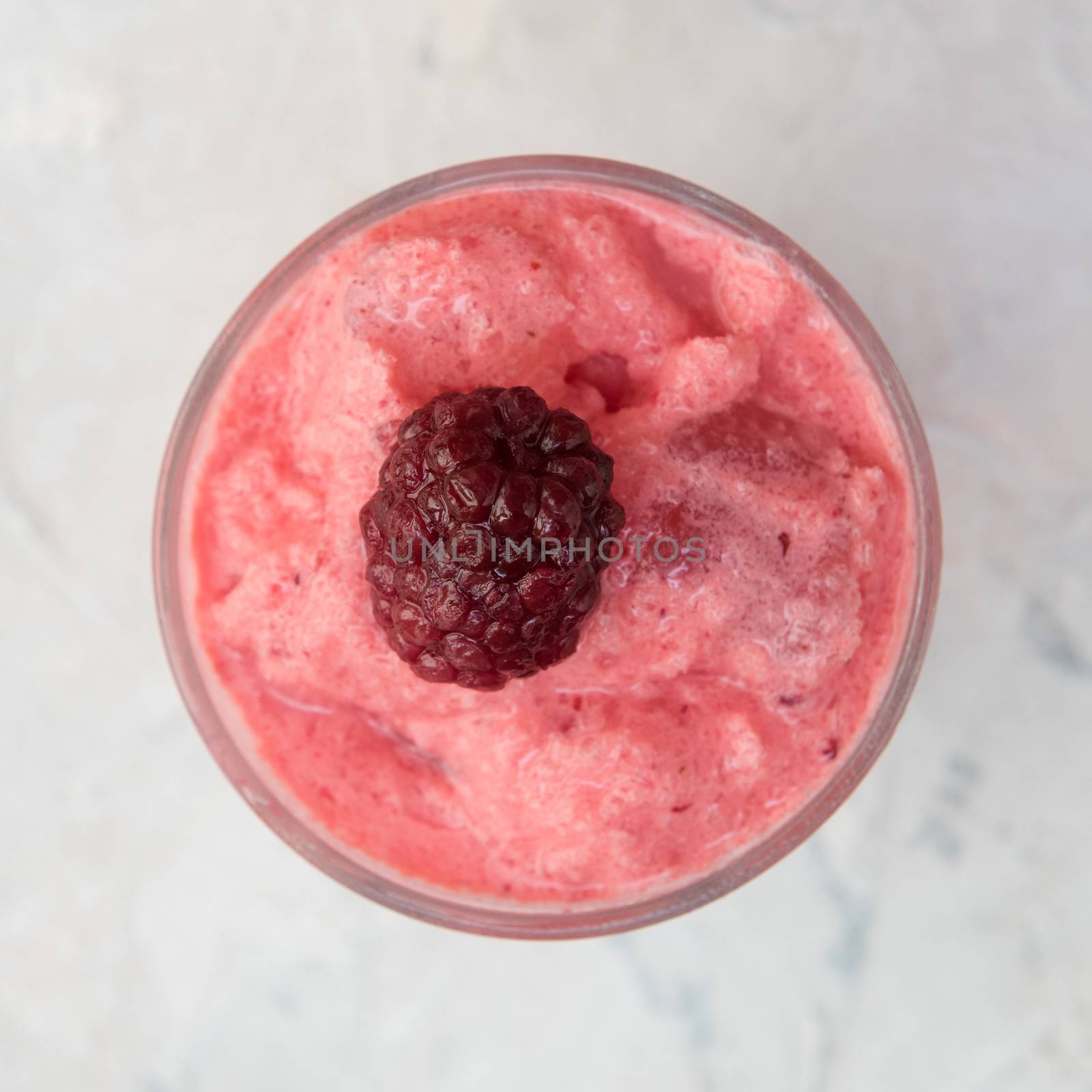 Blackberry smoothie on a white by rusak