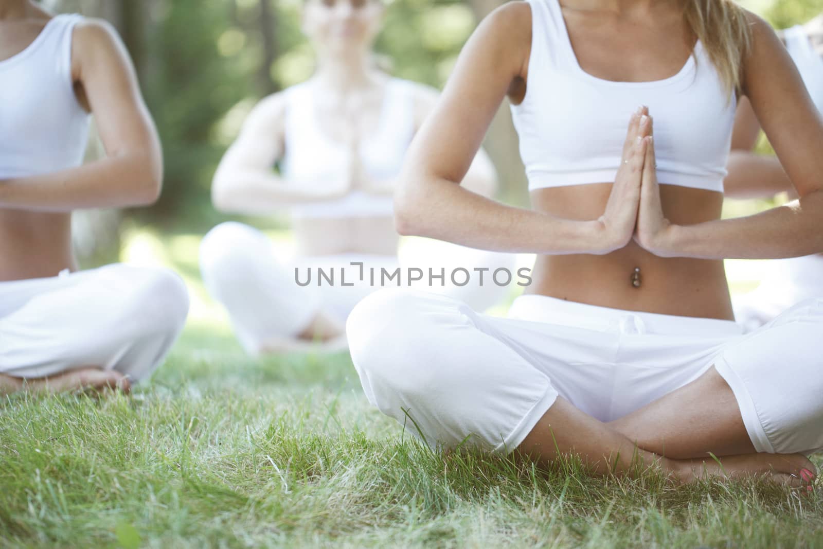 Yoga training at park by ALotOfPeople