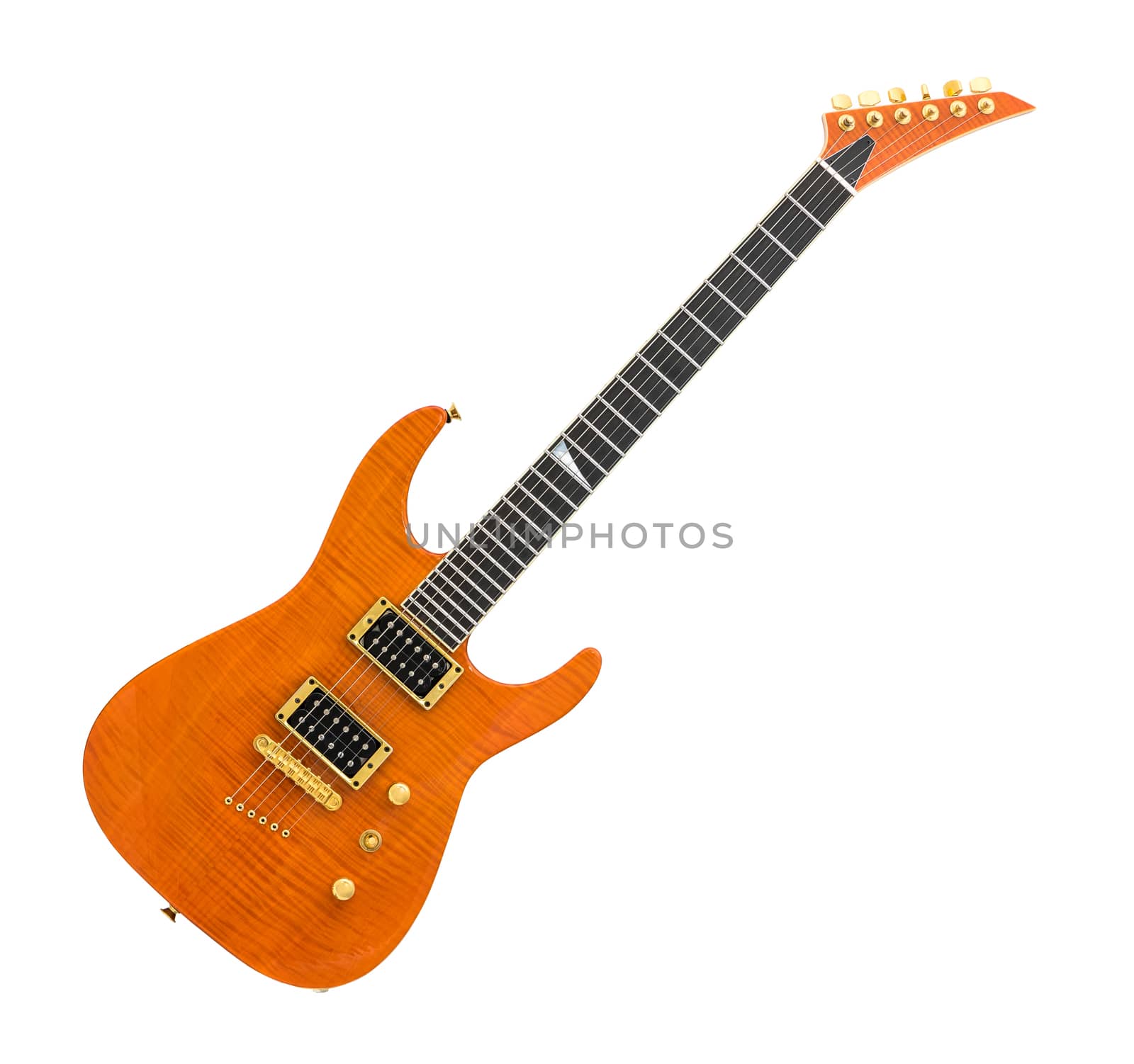 Orange Electric Guitar by Kayco