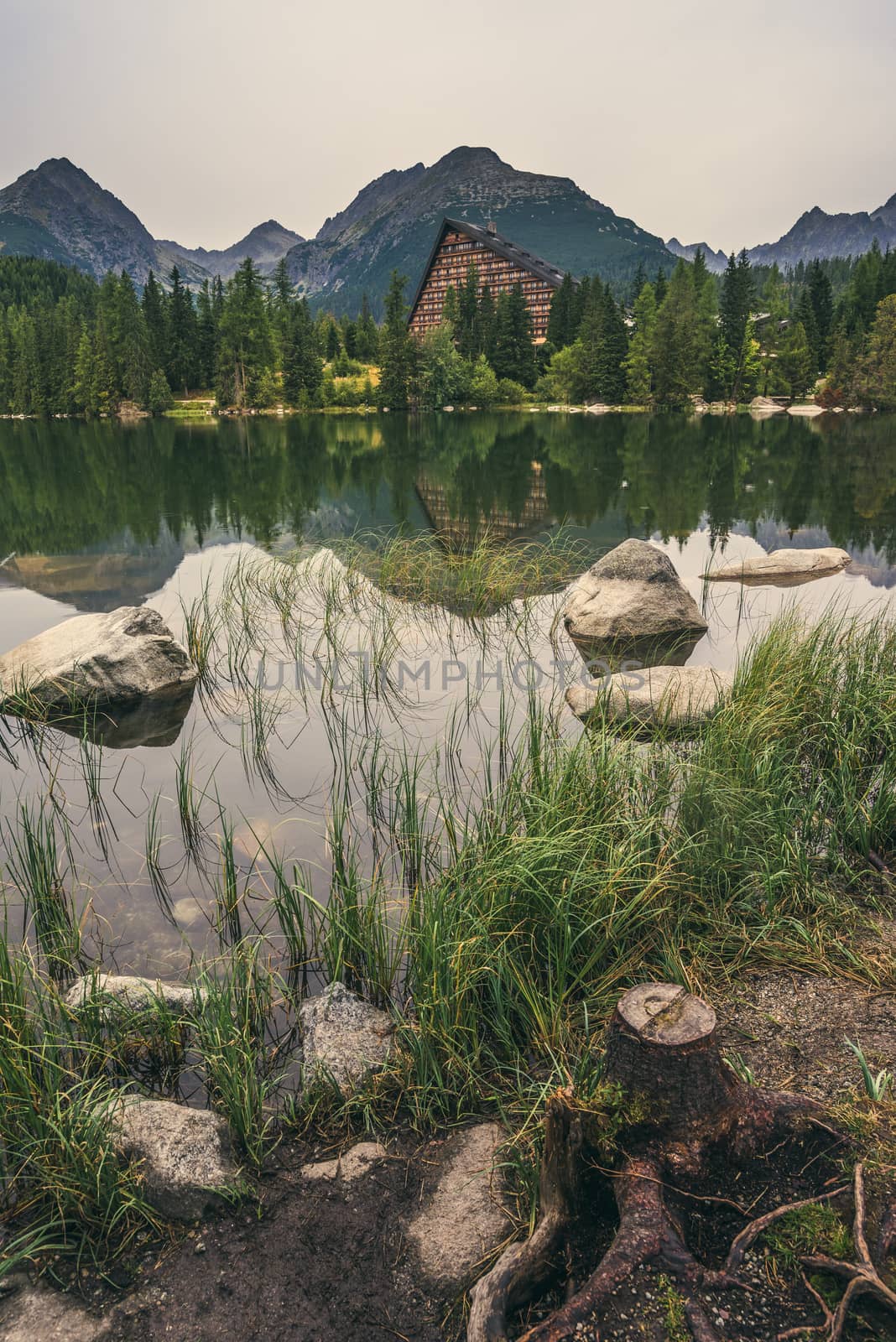 Mountain Lake under Peaks by Kayco