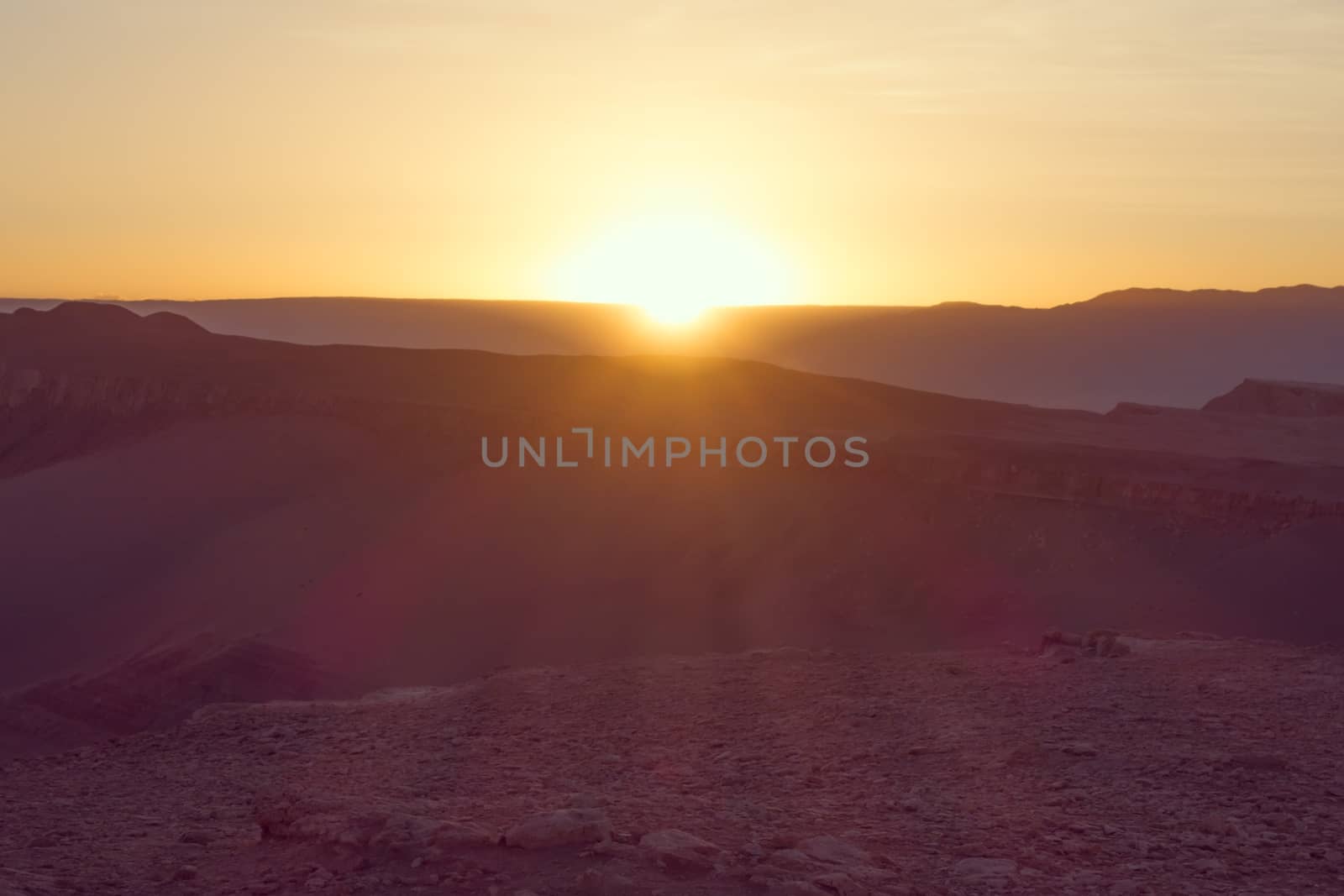Valle de la Luna at sunset in San Pedro de Atacama, Chile by daboost