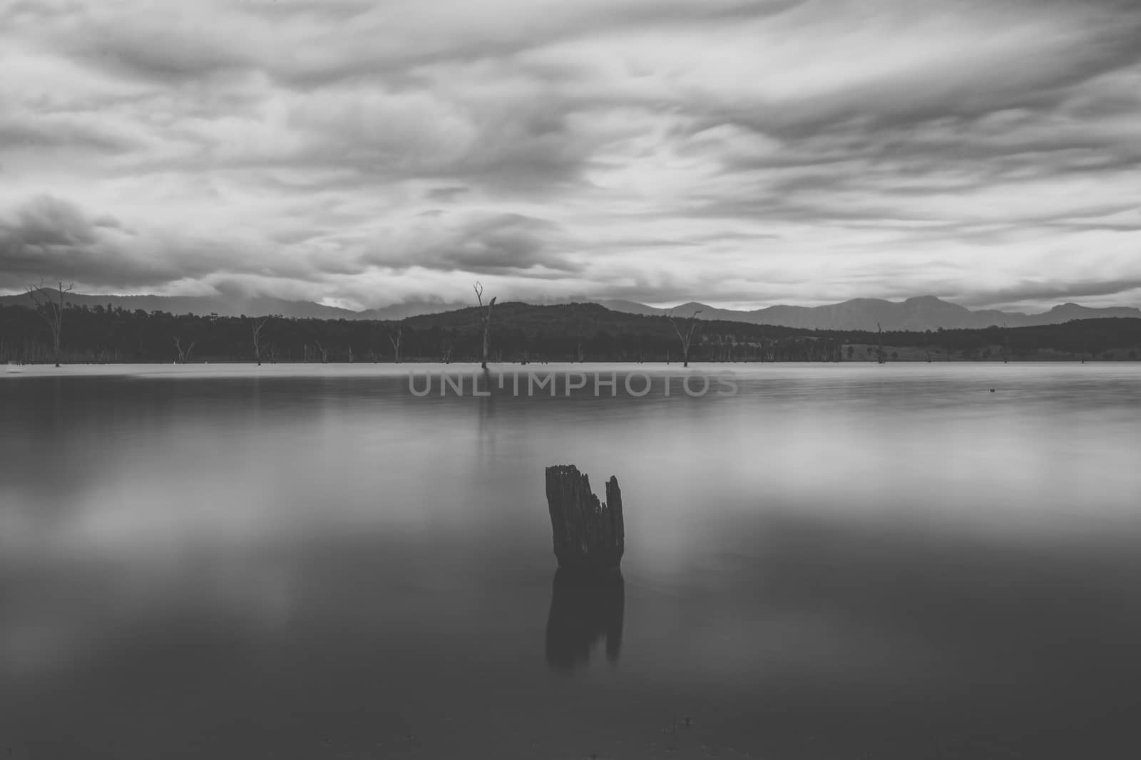 Lake Moogerah in Queensland on a cloudy day