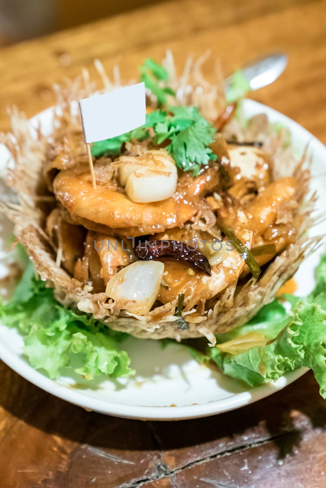 fried Shrimp with Tamarind sauce