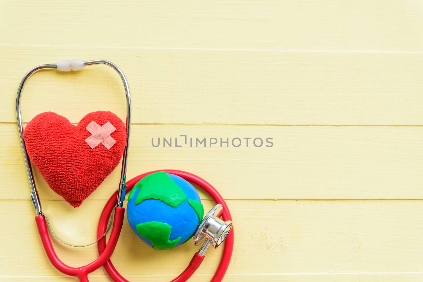 World health day, Healthcare and medical concept.  Stethoscope w by spukkato