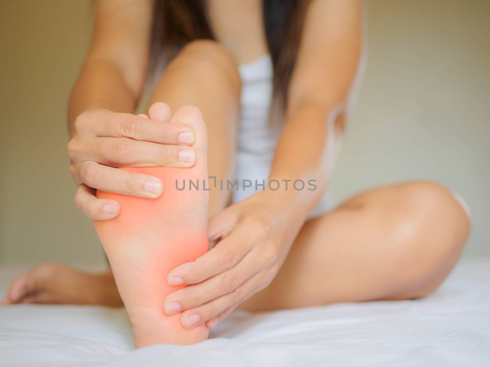 Female foot pain, Health care concept.