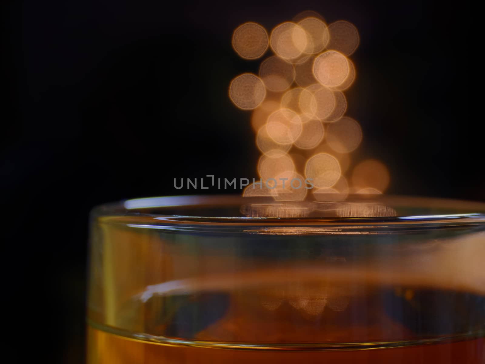 cozy cup of tea with bokeh background