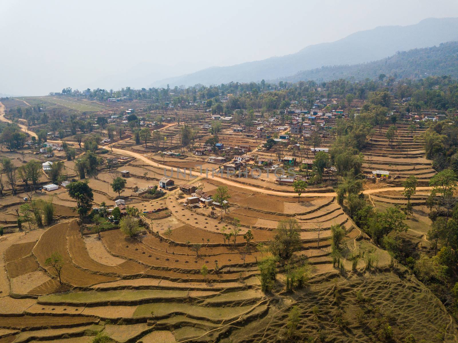 Aerial view of Balewa in Nepal