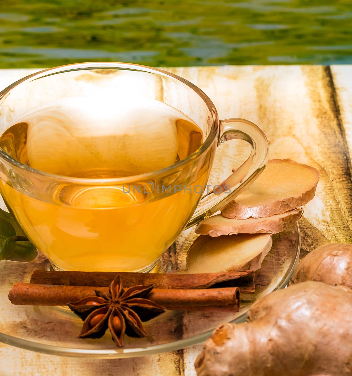 Tea On Patio Means Organics Teacups And Outdoor  by stuartmiles