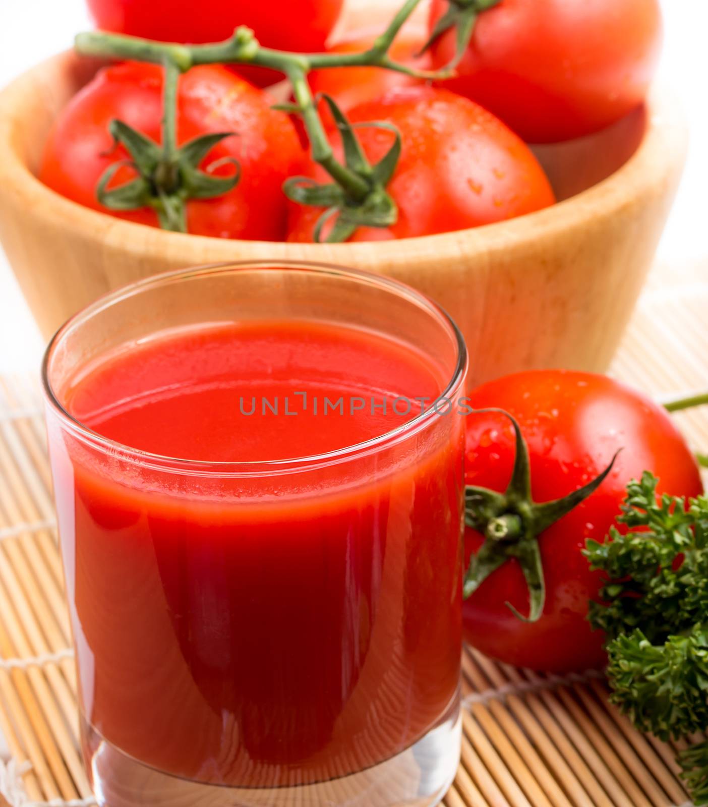 Tomato Vegetable Juice Represents Refreshing Drinks And Beverage  by stuartmiles