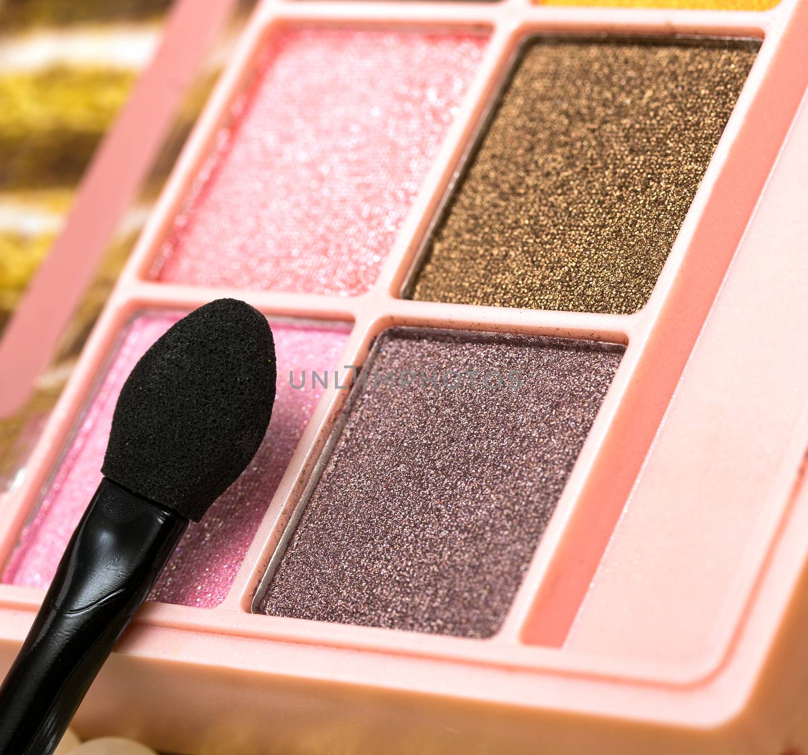 Eye Makeup Brush Indicating Beauty Products And Cosmetic