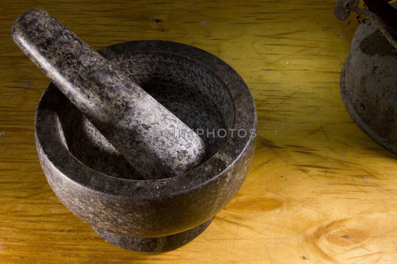 Stone mortar with pestle by VIPDesignUSA